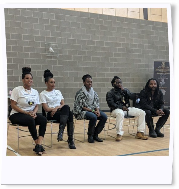 Edmonton Natural Hair Show (#ENHS2019 #ENHS) Panelists; discussing hair related topics. Natural hair care, natural hair journey, inter-generational issues, etc.  #melanin #melaninhair #naturalhar #haircare #blackhair  