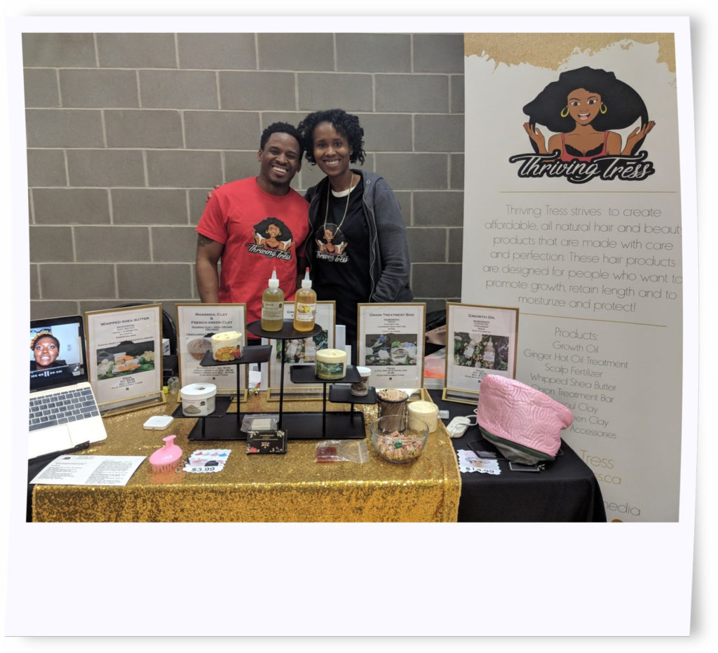 The faces behind #ThrivingTress black owned company #blackownedcompany 
#naturalhairproducts #natural ingredients